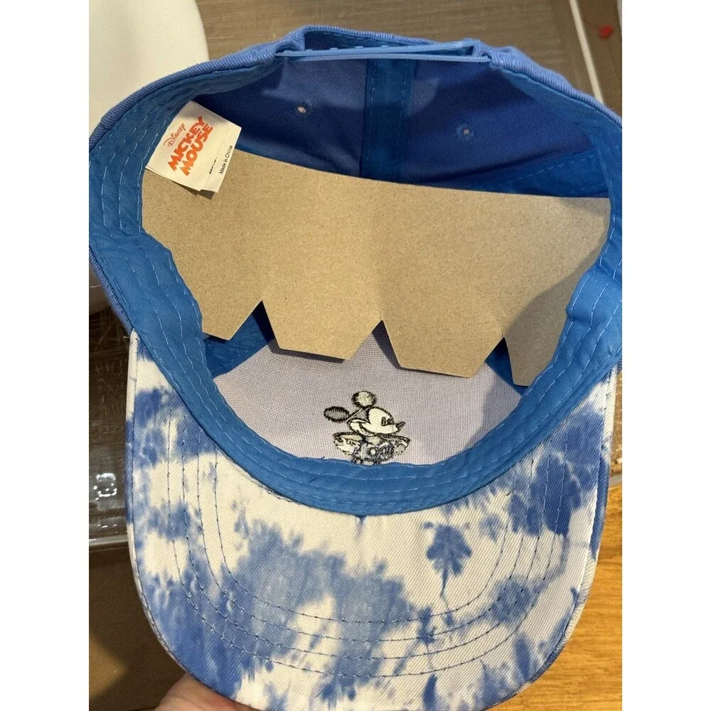 Genuine Snapback Mickey Mouse Blue tie dye Unisex Kids Hat adjustable NWT